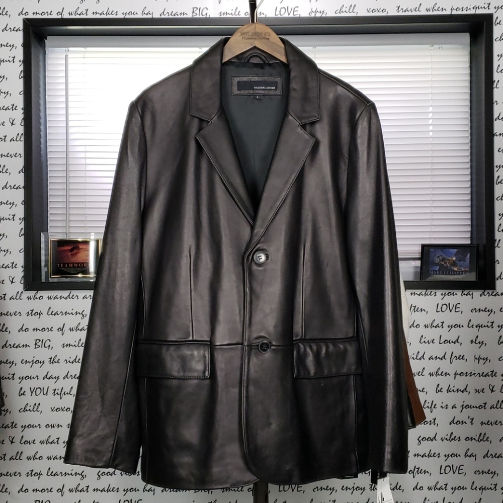 💥NEW💥 Men's Large Dark Brown Leather Coat